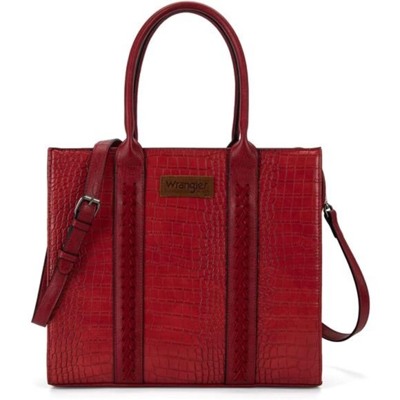 Purse for Women Large Tote Bag Crocodile-red